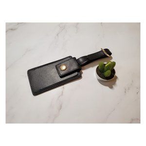 J. Crew Leather Luggage Tag BLACK